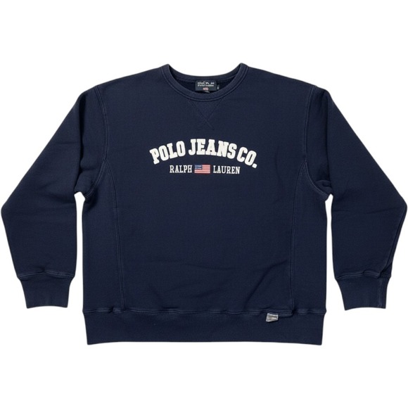 Polo Jeans Co. Ralph Lauren Other - Vintage Polo Jeans Co Ralph Lauren Navy Blue Crewneck Sweatshirt XL
